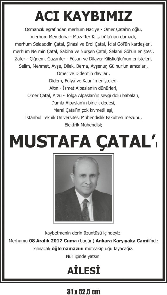 Gazete tam sayfa vefat ilanları